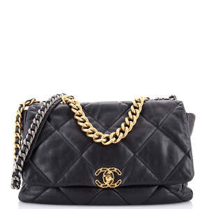 Chanel 19 Flap Bag Quilted Leather Maxi #225547C49B
